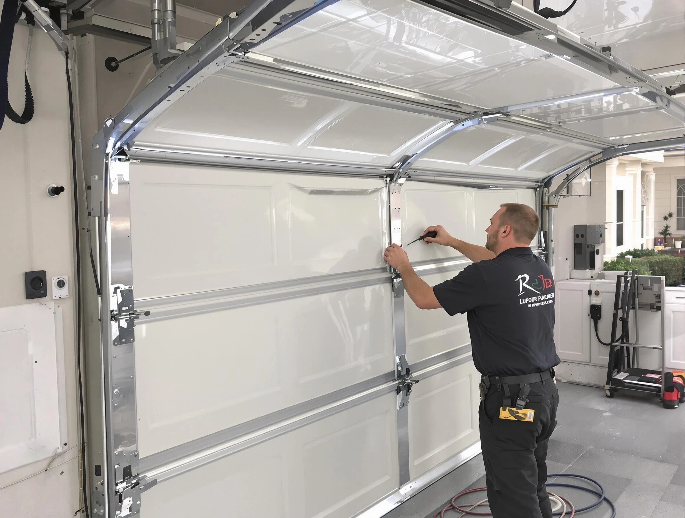 Medford Garage Door Repair professional performing panel repair in Medford