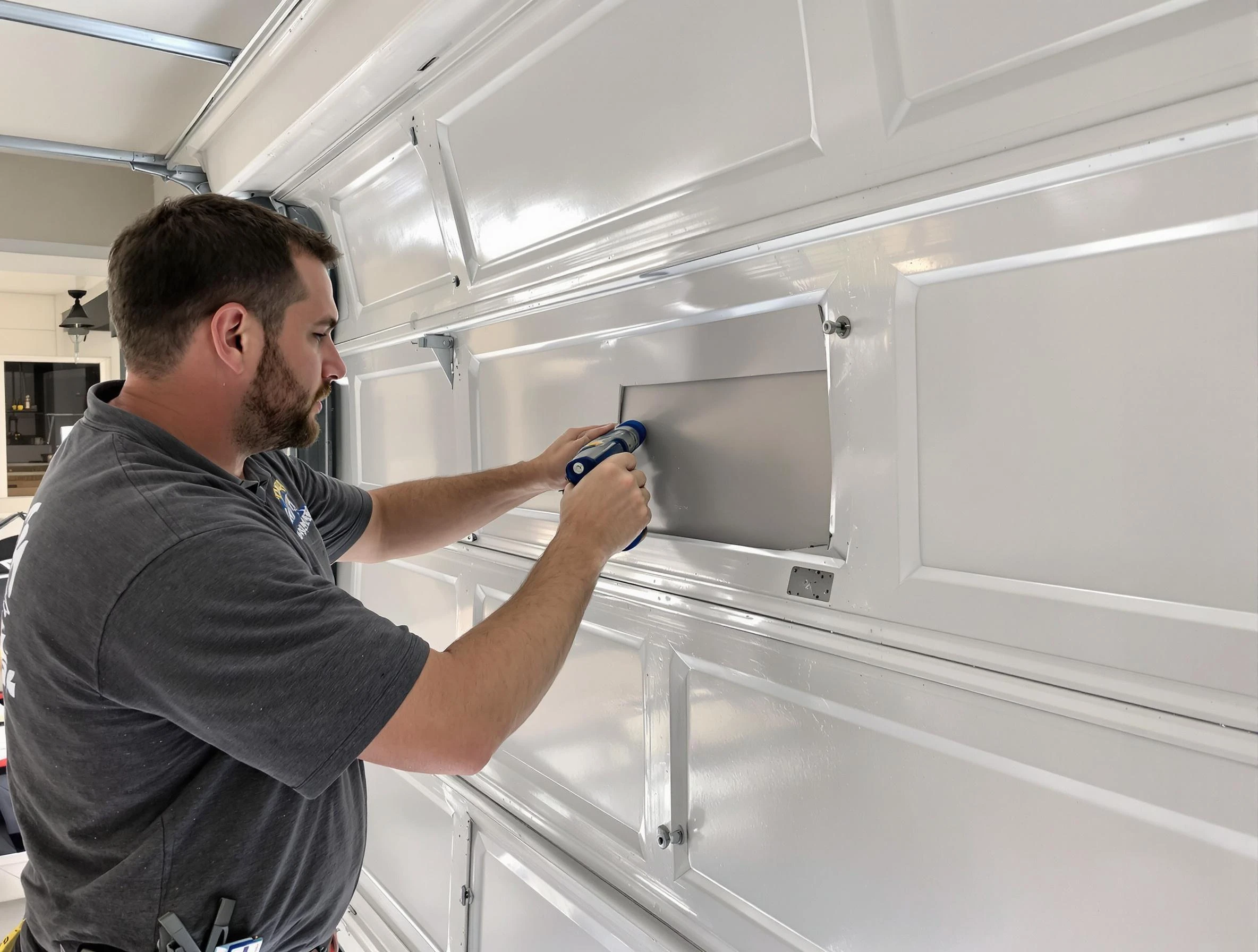 Garage door panel repair by Medford Garage Door Repair in Medford