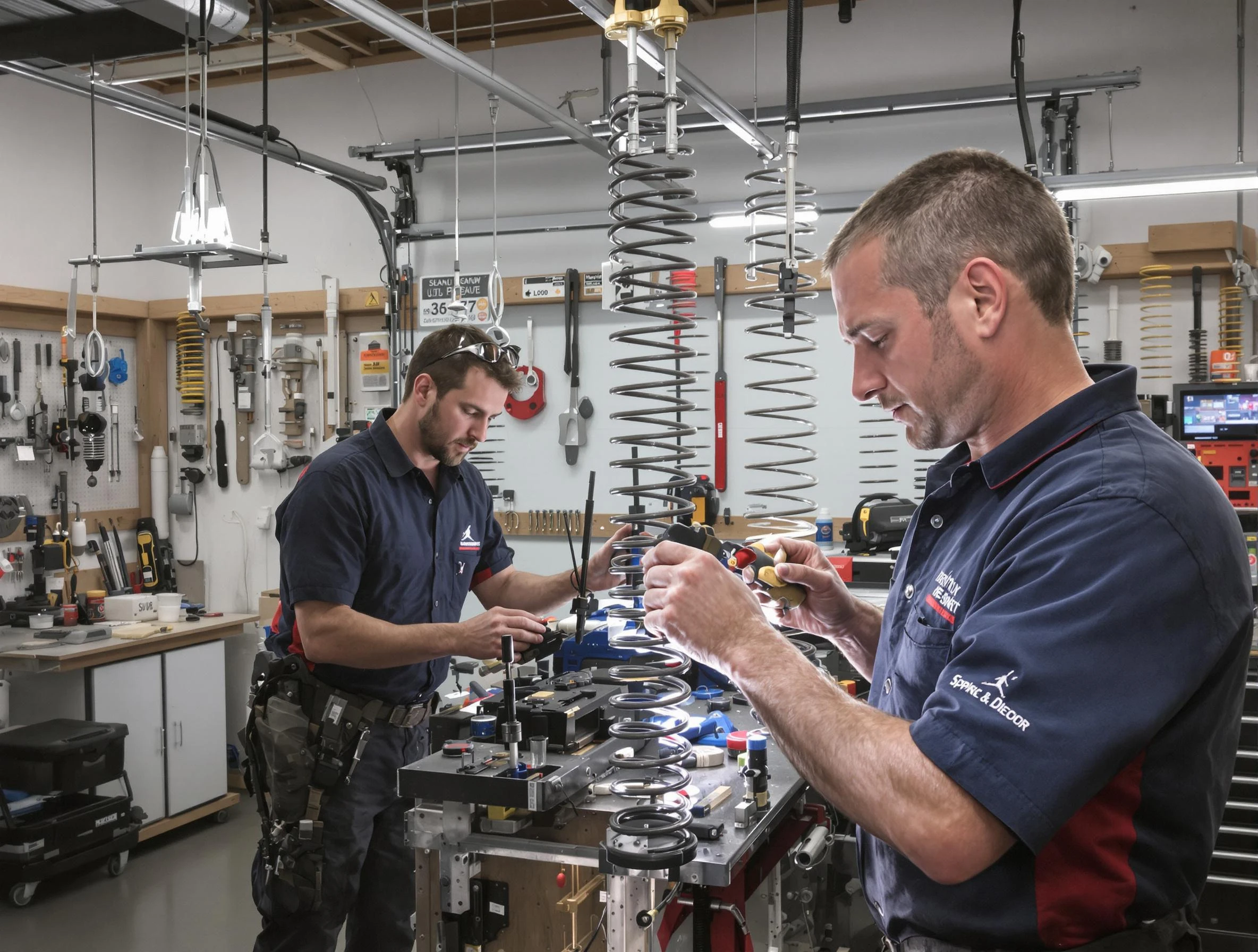 Garage door spring repair service by Medford Garage Door Repair in Medford
