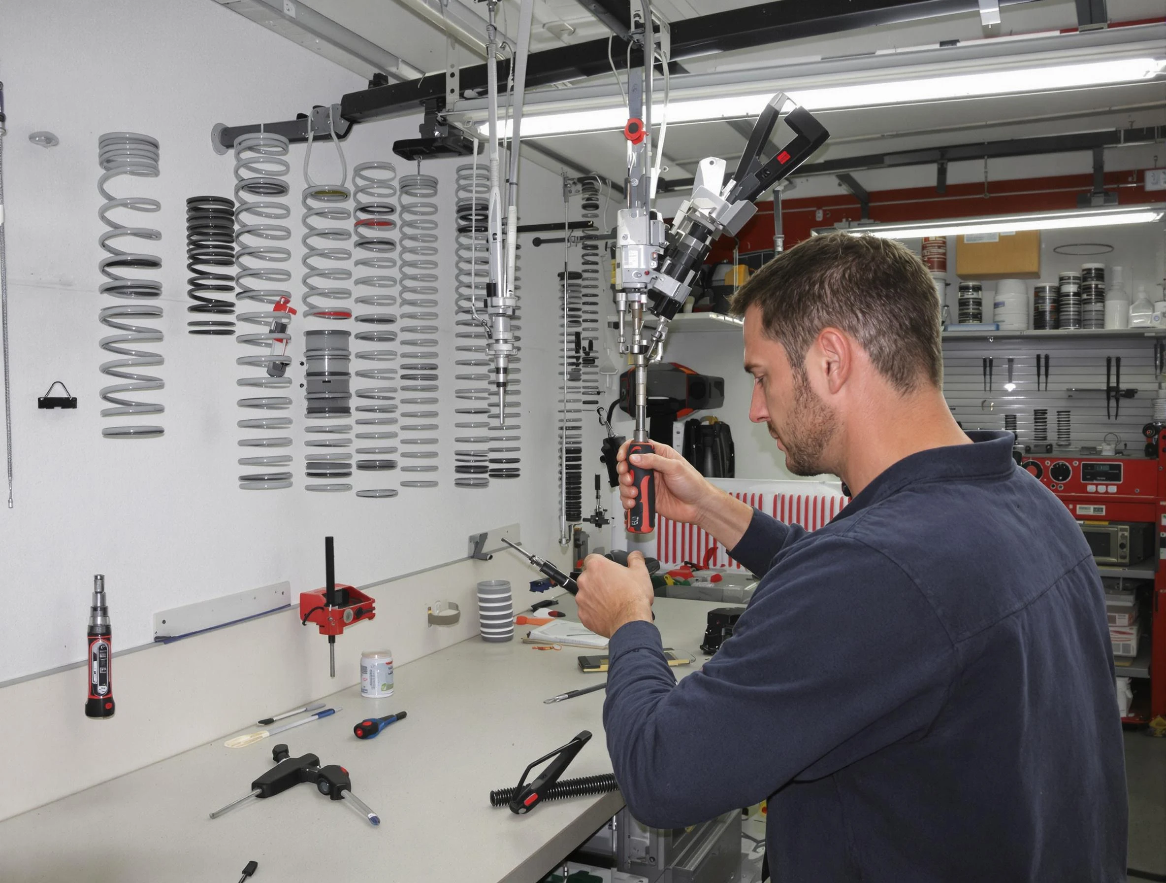 Medford Garage Door Repair safety certified technician performing precision spring replacement in Medford